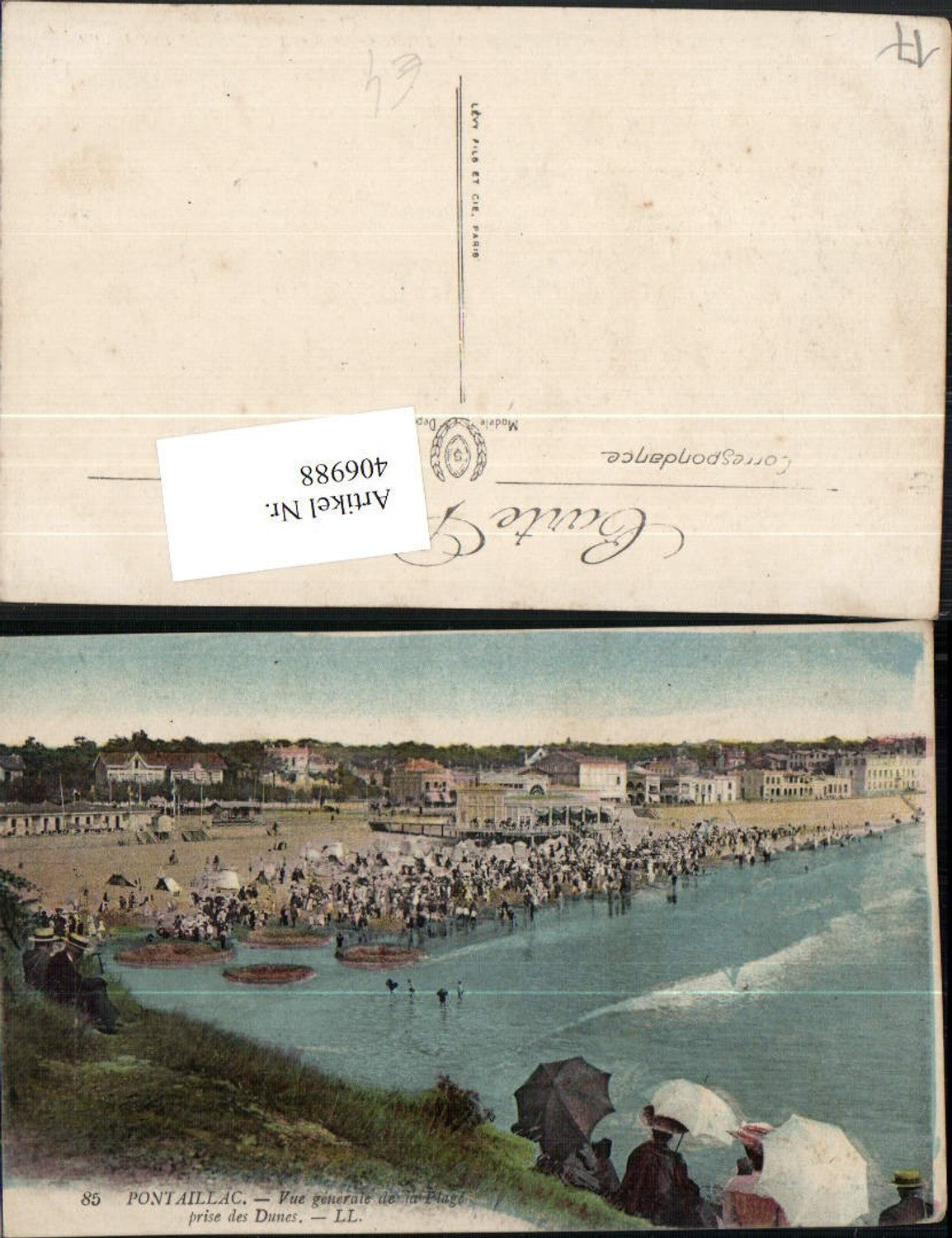 406988,Poitou-Charentes Charente-Maritime Pontaillac Vue generale de la Plage Strand