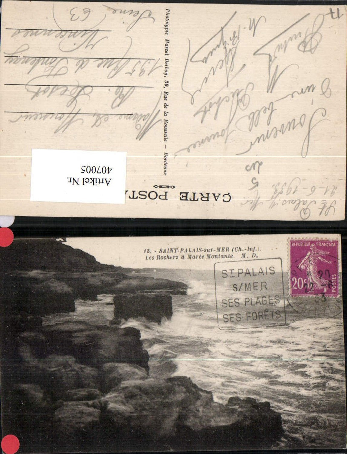 407005,Poitou-Charentes Charente-Maritime Saint-Palais-sur-Mer Rochers Küste