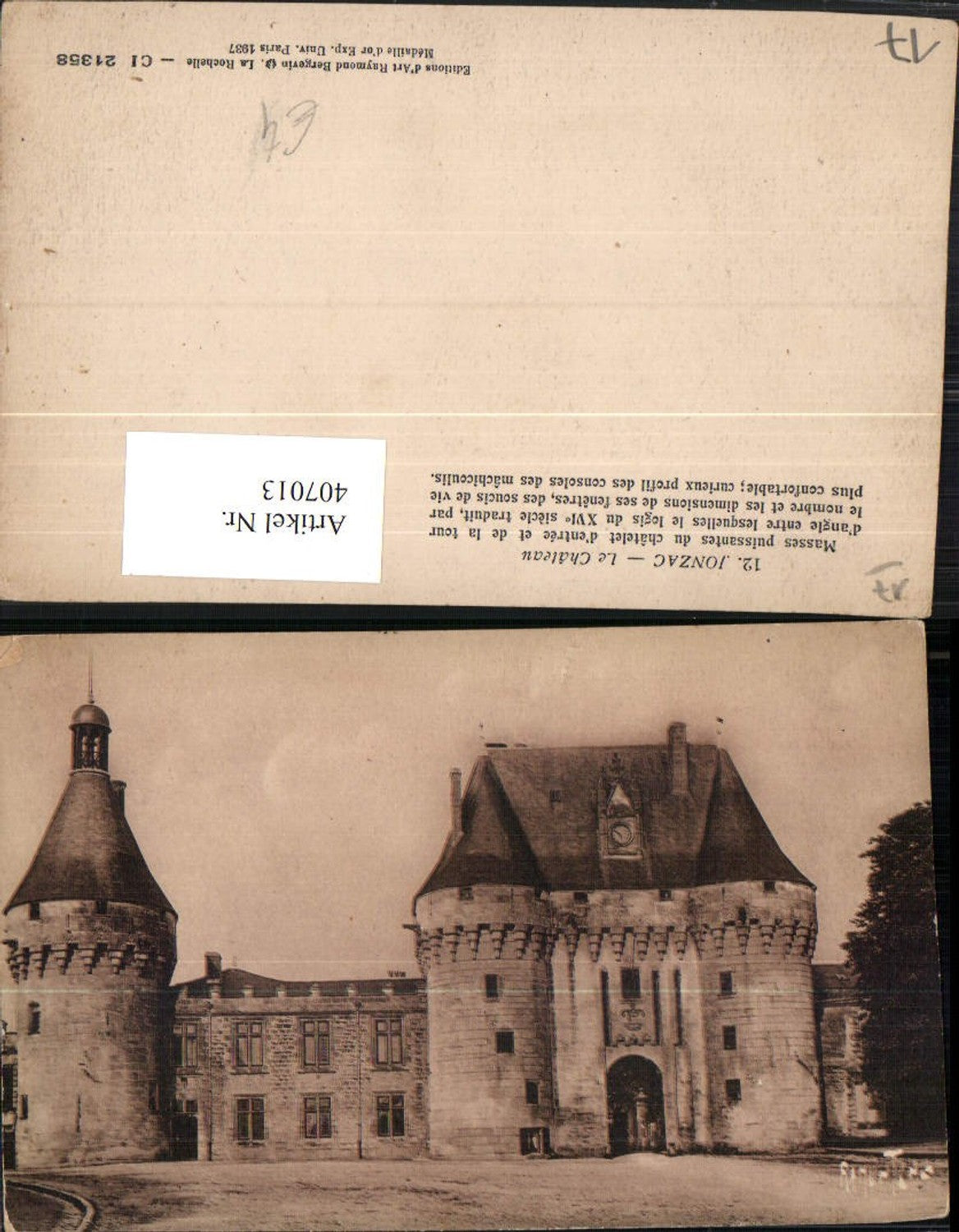407013,Poitou-Charentes Charente-Maritime Jonzac Le Chateau Schloss