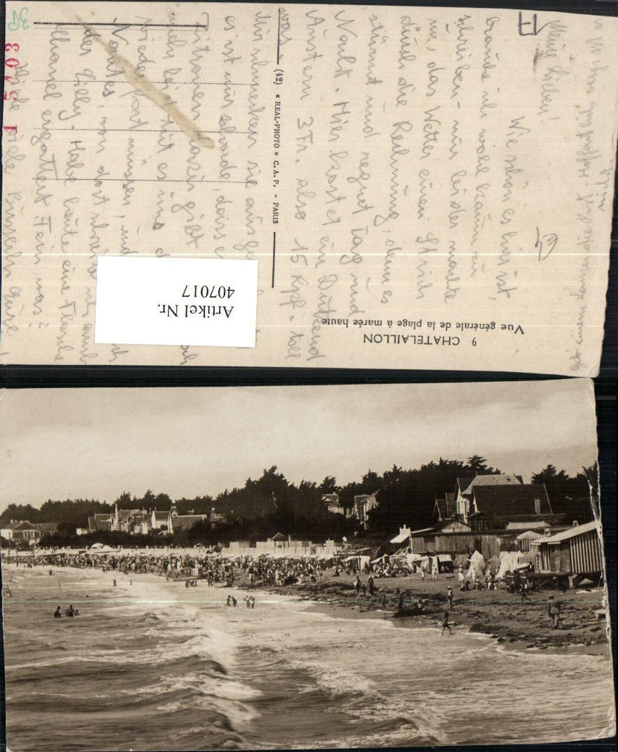 407017,Poitou-Charentes Charente-Maritime Chatelaillon Vue generale de la plage Strand