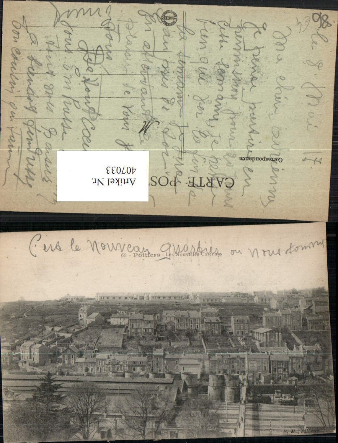 407033,Poitou-Charentes Charente-Maritime Vienne Poitiers Les Nouvelles Casernes Kaserne
