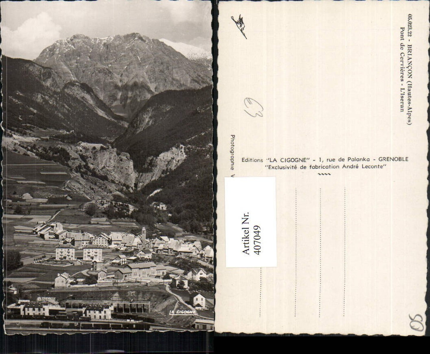 407049,Provence-Alpes-Cote-Azur Hautes-Alpes Briancon Pont Cervieres Totale Bergkulisse