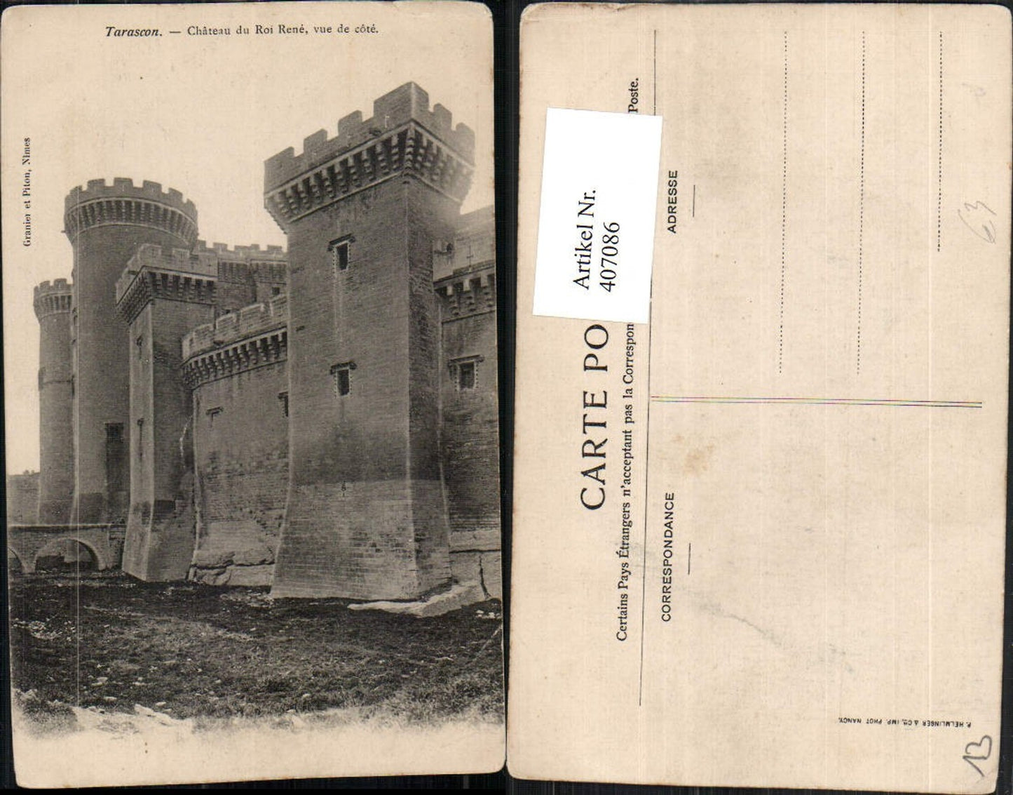 407086,Provence-Alpes-Cote-Azur Bouches-de-Rhone Tarascon Chateau du Roi Rene Schloss