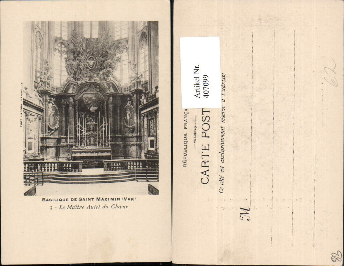 407099,Provence-Alpes-Cote-Azur Var Saint-Maximin Basilique Maitre Autel du Choeur Altar