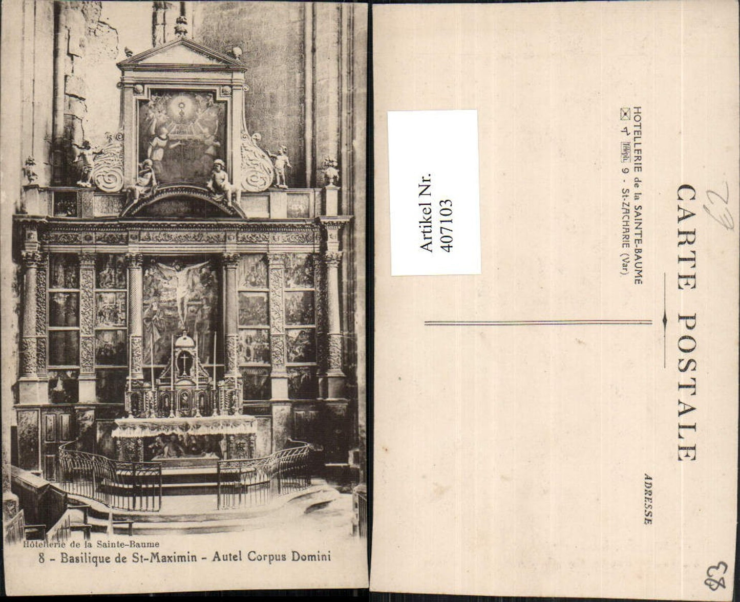 407103,Provence-Alpes-Cote-Azur Var St-Maximin Basilique Autel Corpus Domini Altar