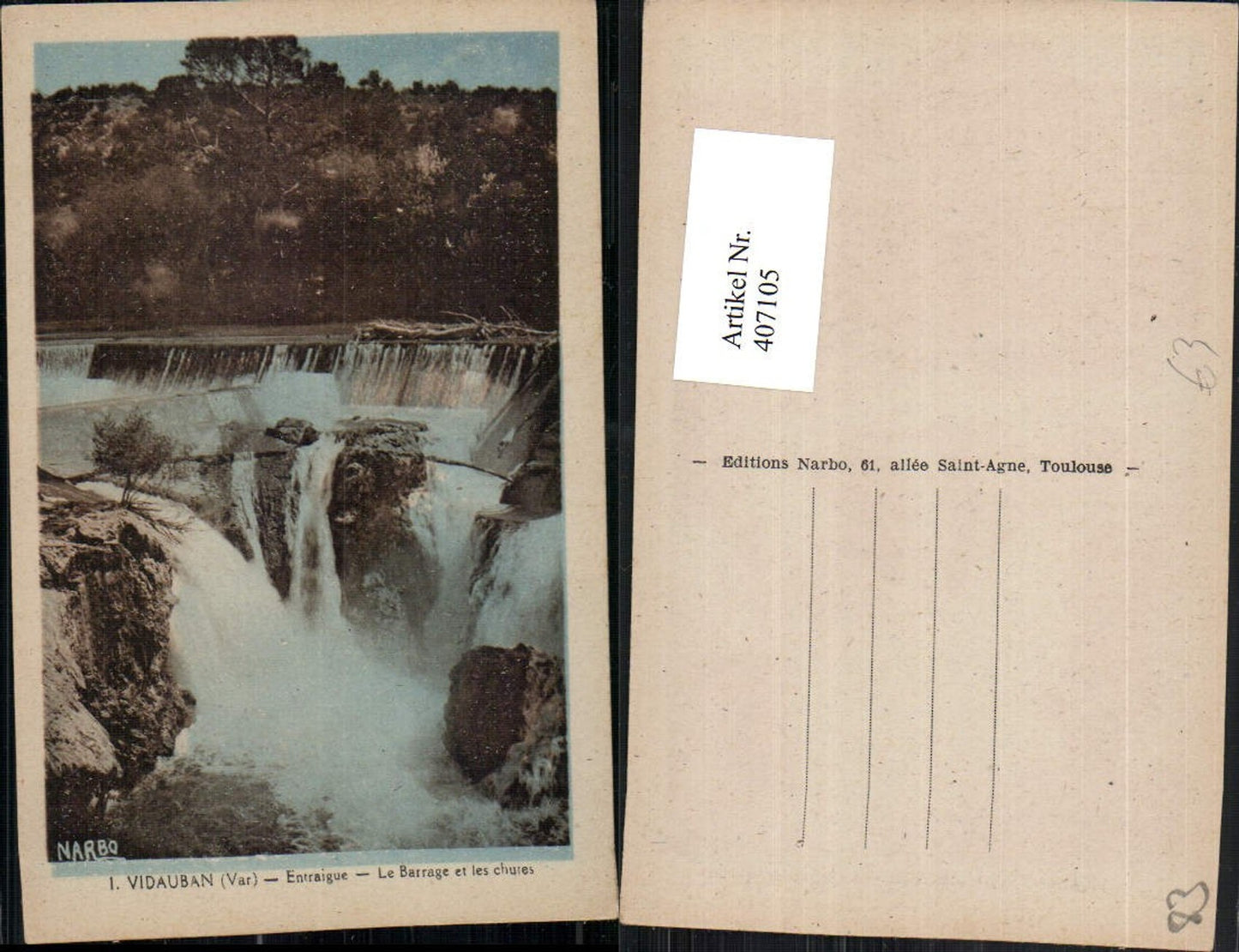 407105,Provence-Alpes-Cote-Azur Var Vidauban Entraigue Barrage et chutes Damm Wasserfall