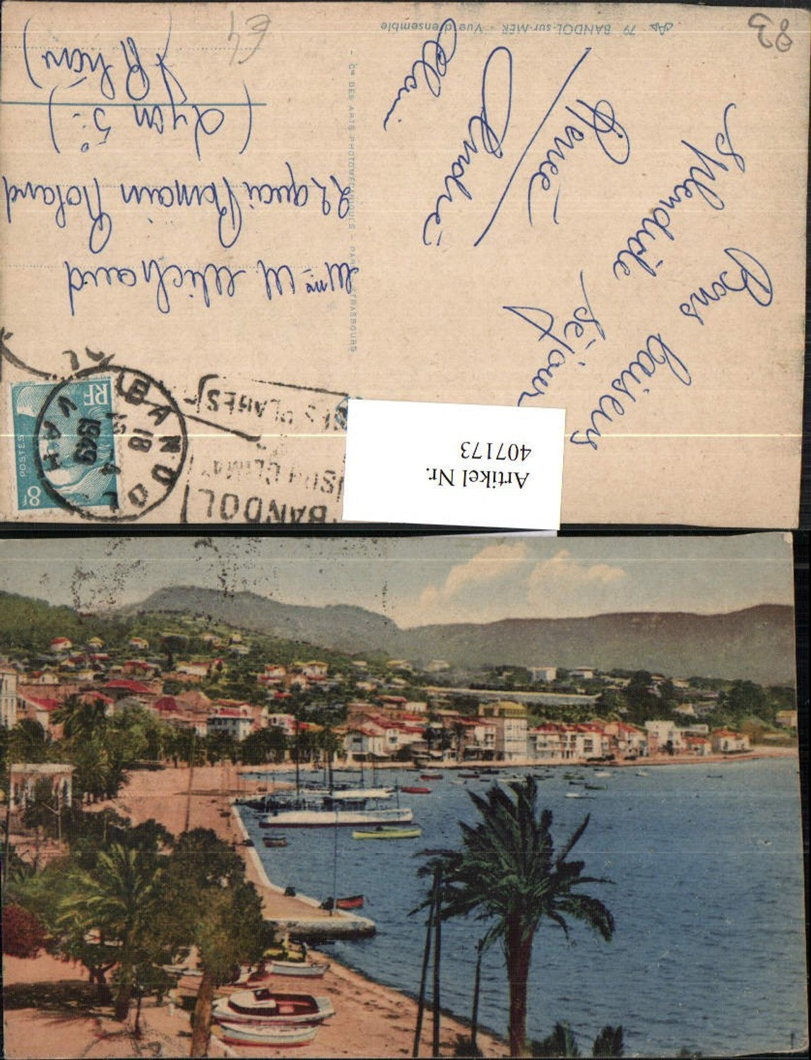 407173,Provence-Alpes-Cote-Azur Var Bandol-sur-Mer Teilansicht Strand
