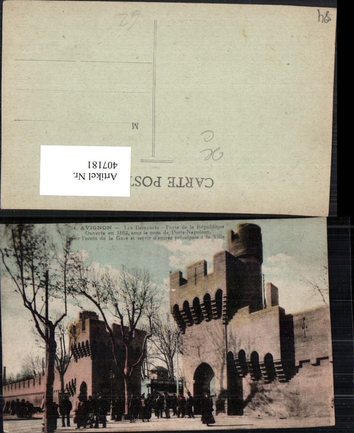 407181,Provence-Alpes-Cote-Azur Vaucluse Avignon Les Remparts Porte Mauer Tor