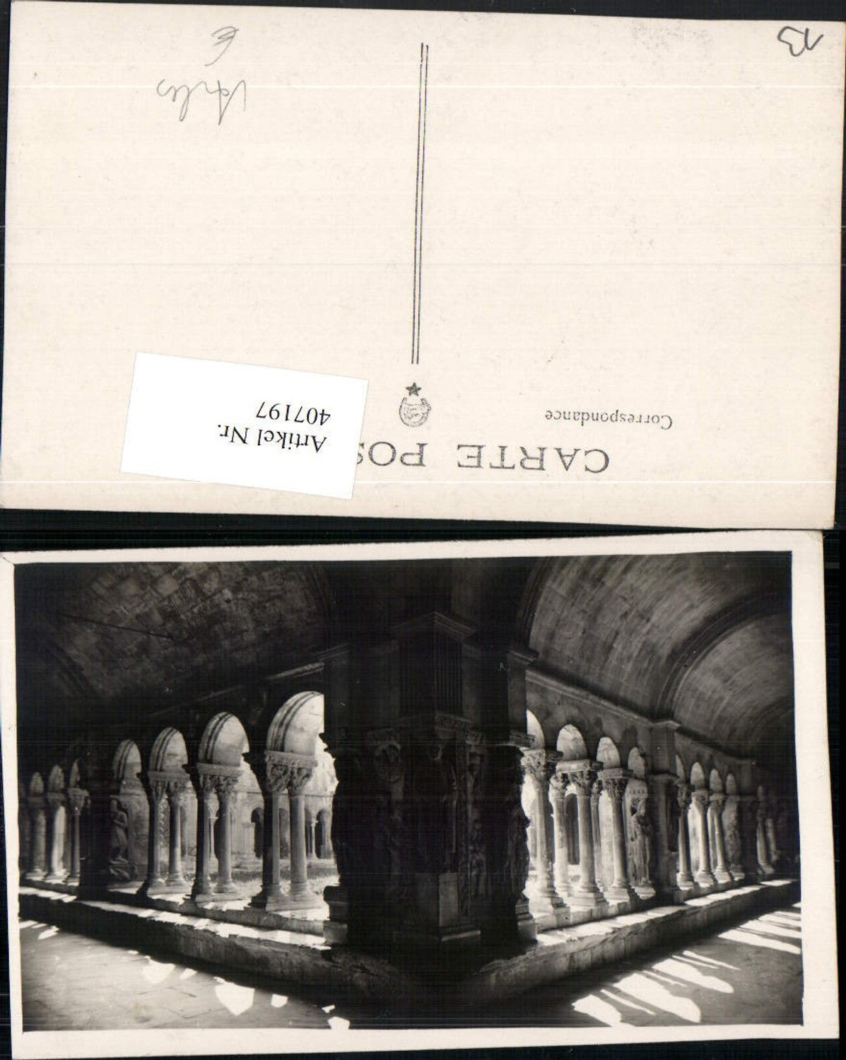 407197,Provence-Alpes-Cote-Azur Bouches-de-Rhone Arles Kloster Gang Arkaden
