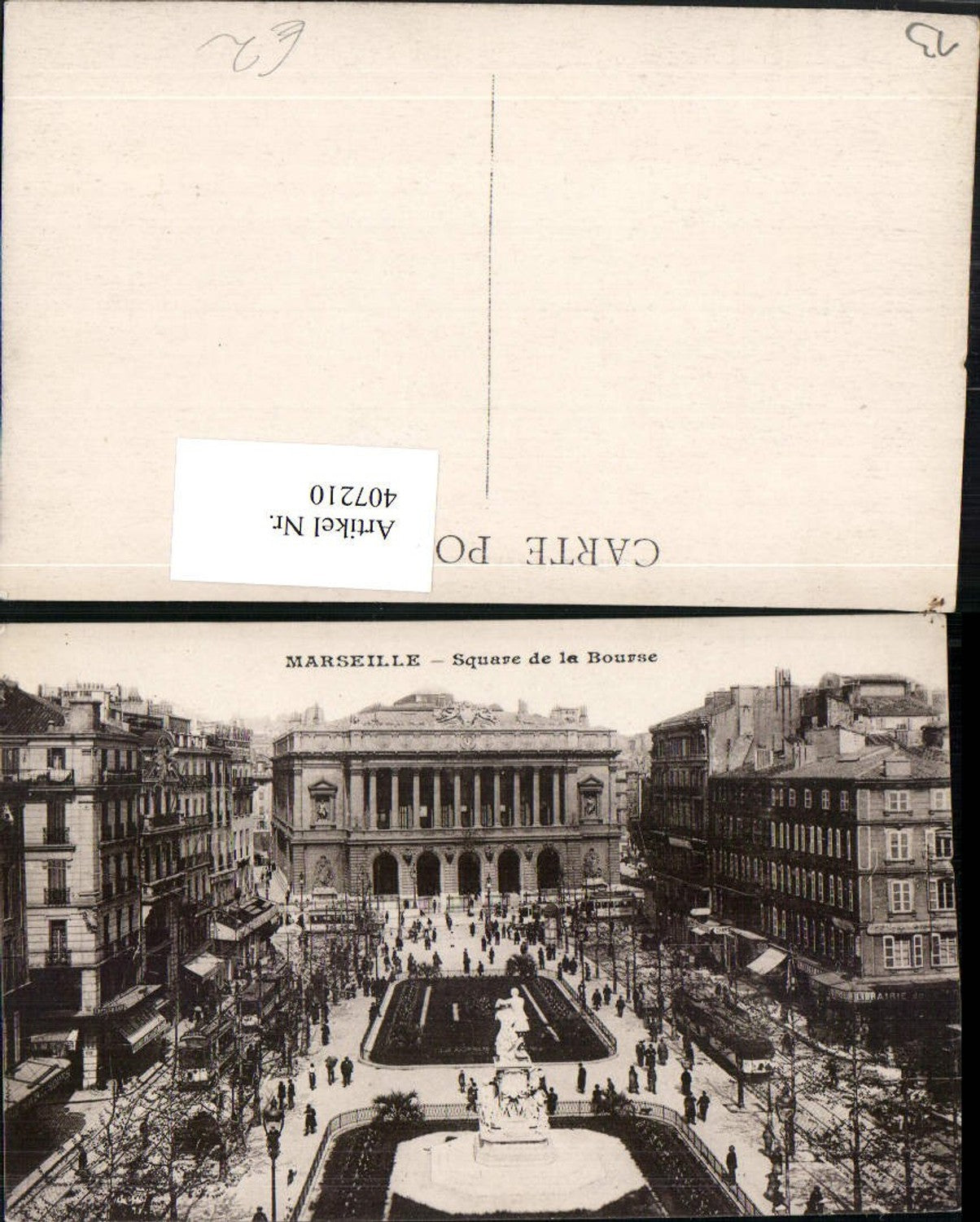 407210,Provence-Alpes-Cote-Azur Bouches-de-Rhone Marseille Square de la Bourse Börse