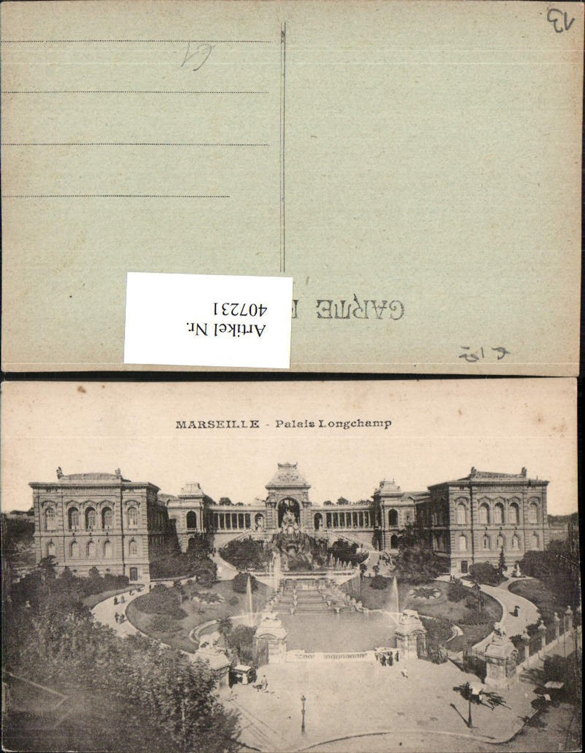 407231,Provence-Alpes-Cote-Azur Bouches-de-Rhone Marseille Palais Longchamp