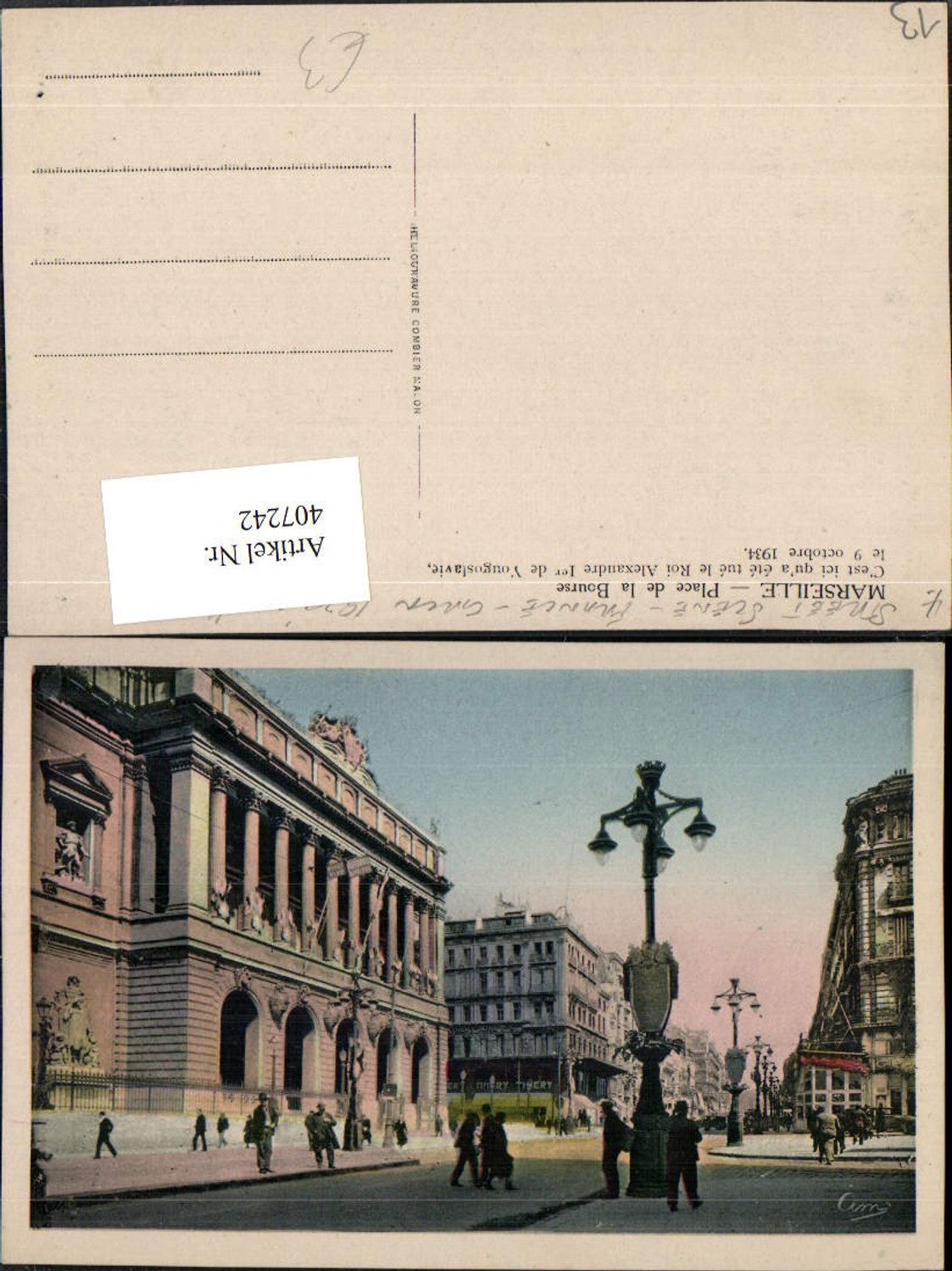 407242,Provence-Alpes-Cote-Azur Bouches-de-Rhone Marseille Place de la Bourse Straßenansicht
