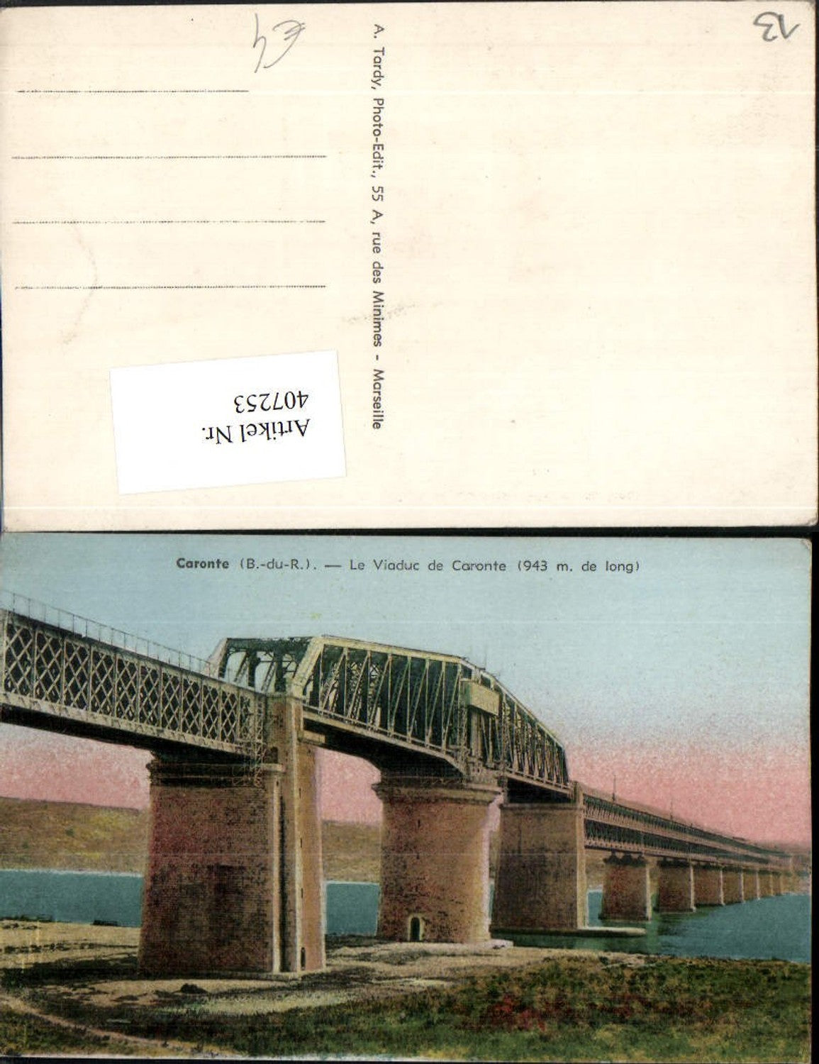 407253,Provence-Alpes-Cote-Azur Bouches-de-Rhone Caronte Viaduc de Caronte Viadukt Brücke