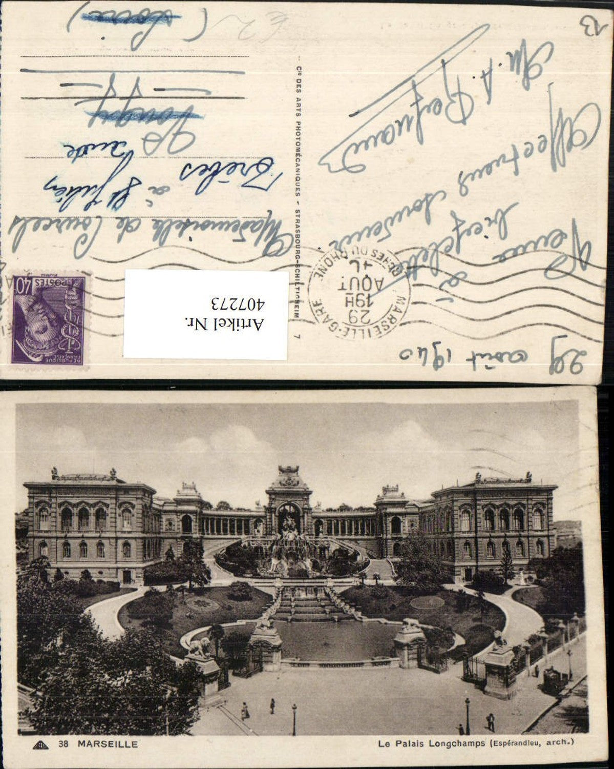 407273,Provence-Alpes-Cote-Azur Bouches-de-Rhone Marseille Palais Longchamps