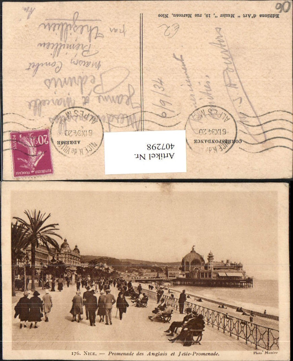 407298,Provence-Alpes-Cote-Azur Alpes-Maritimes Nice Nizza Promenade Anglais Seebrücke