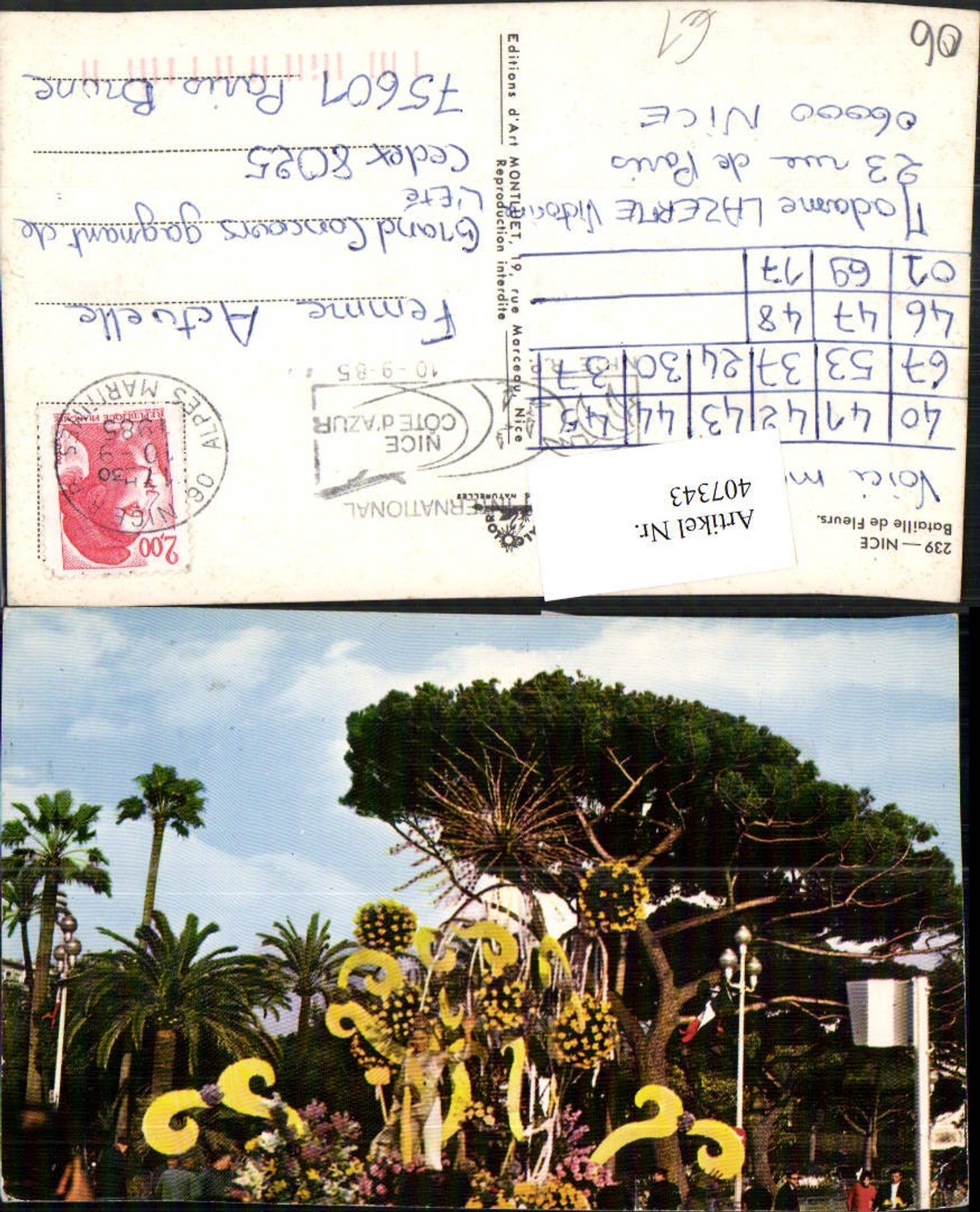 407343,Provence-Alpes-Cote-Azur Alpes-Maritimes Nice Nizza Bataille de Fleurs