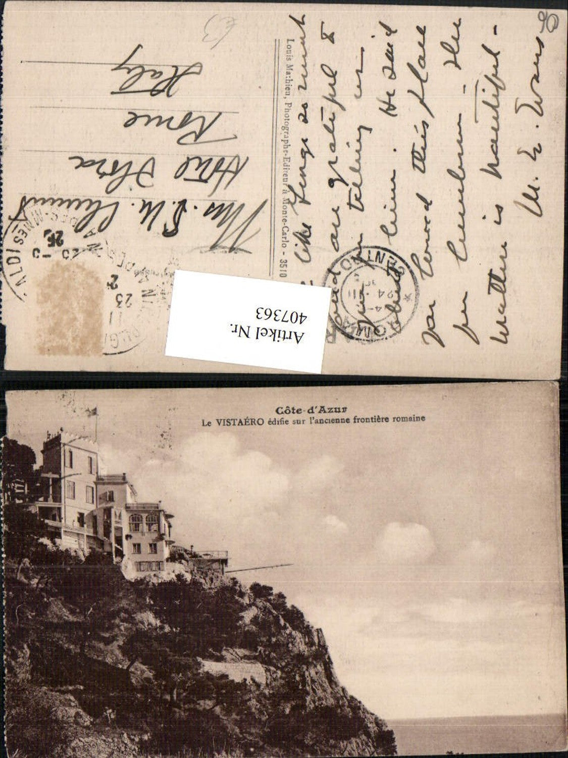 407363,Provence-Alpes-Cote-Azur Alpes-Maritimes Vistaero edifie sur frontiere romaine building