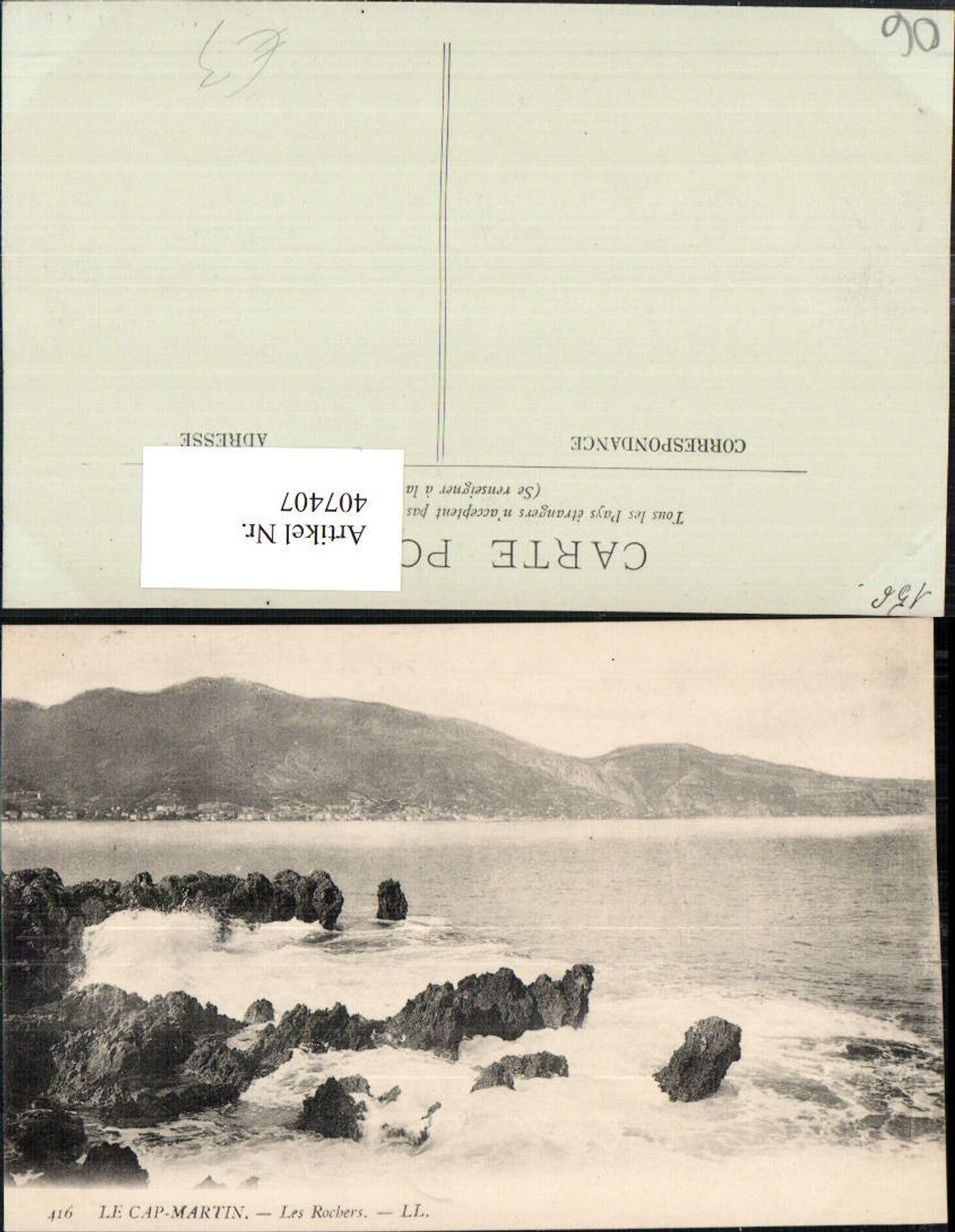 407407,Provence-Alpes-Cote-Azur Alpes-Maritimes Cap Martin Les Rochers Küste Felsen