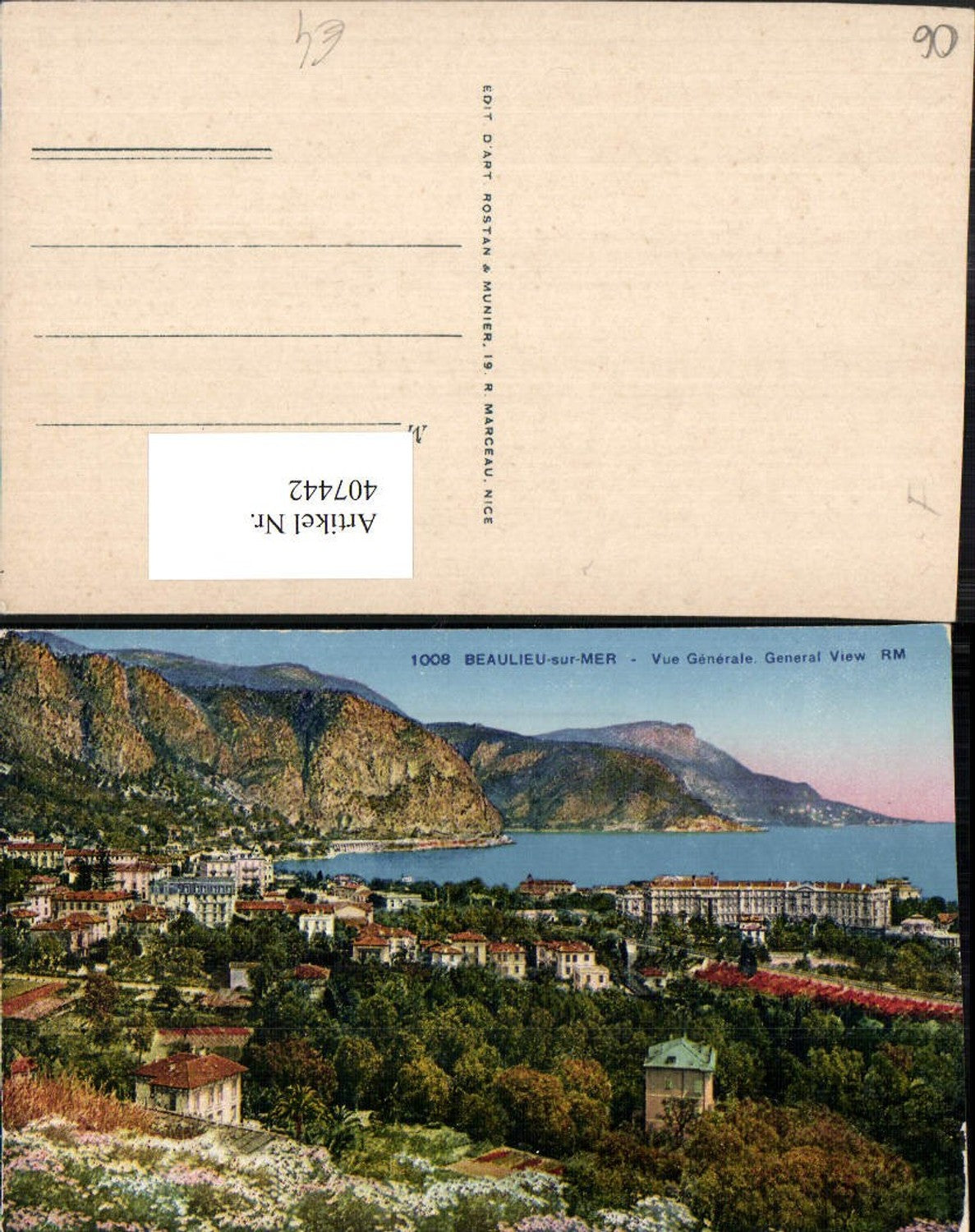 407442,Provence-Alpes-Cote-Azur Alpes-Maritimes Beaulieu-sur-Mer Vue Generale Totale
