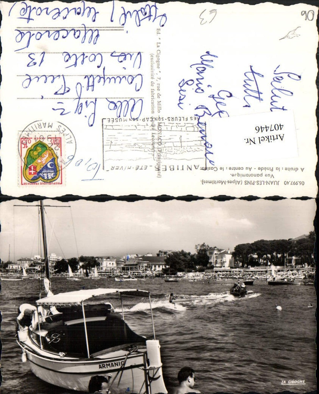 407446,Provence-Alpes-Cote-Azur Alpes-Maritimes Juan-les-Pins Teilansicht Boote