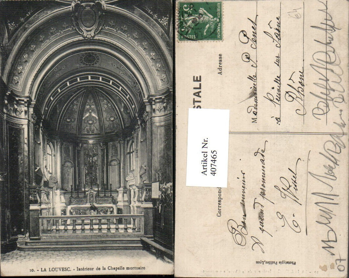 407465,Rhone-Alpes Ardeche La Louvesc Chapelle mortuaire Interieur Kapelle