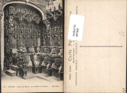 407468,Rhone-Alpes Ain Bourg Eglise de Brou Les Stalles du Chour Chorgestühl