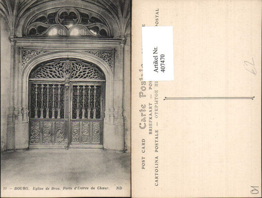 407470,Rhone-Alpes Ain Bourg Eglise de Brou Porte du Choeur Portal