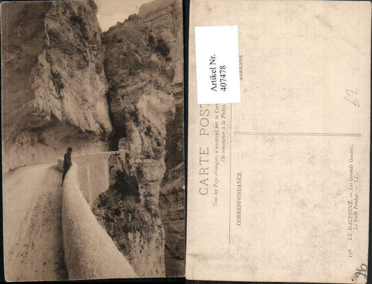 407478,Rhone-Alpes Drome Les Grands Goulets Roche Fendue Straße