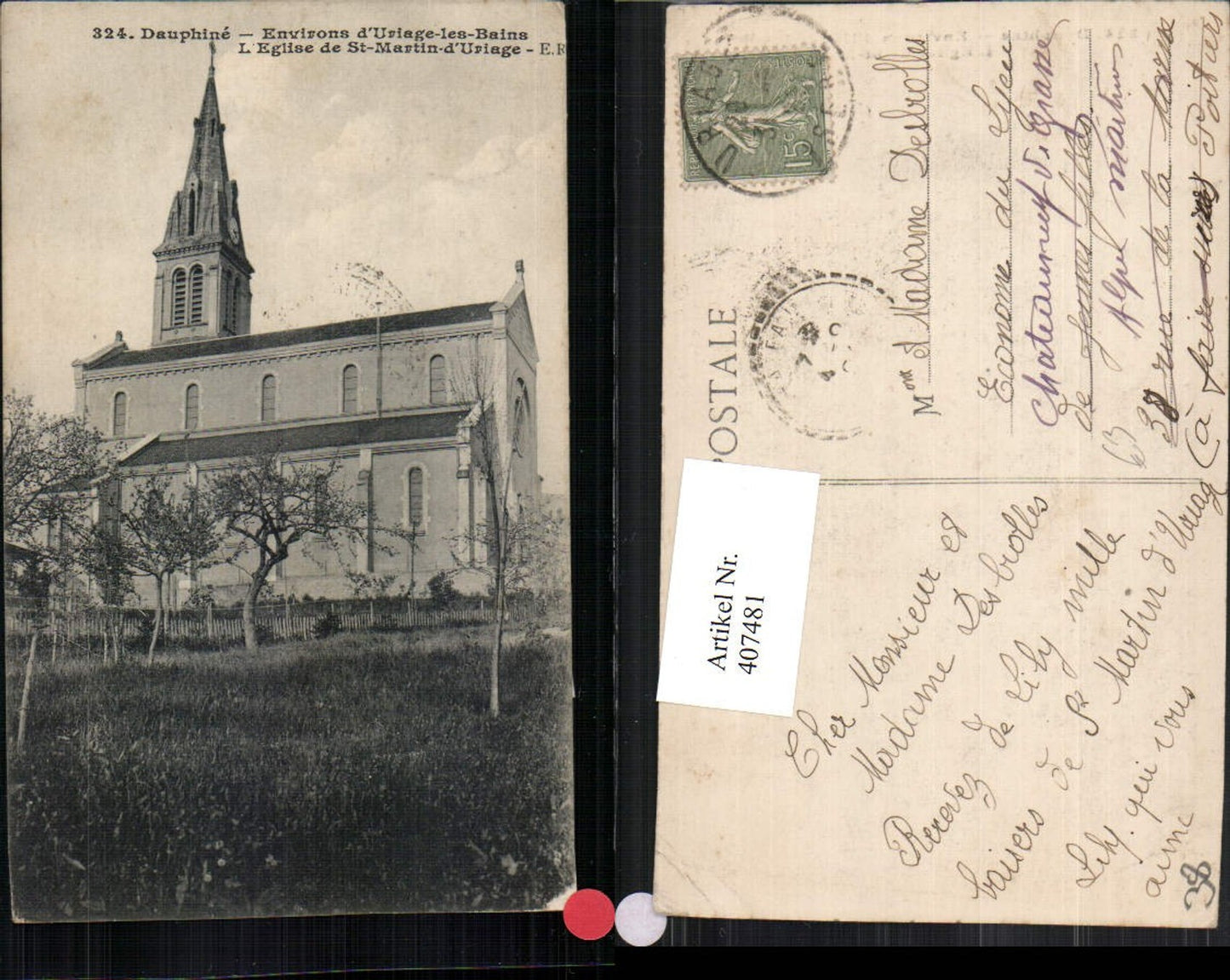 407481,Rhone-Alpes Isere Uriage-les-Bains Eglise de St-Martin-d'Uriage Kirche