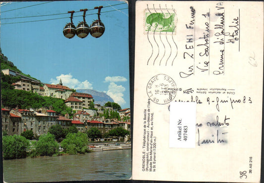 407483,Rhone-Alpes Isere Grenoble Telepherique de la Bastille Seilbahn