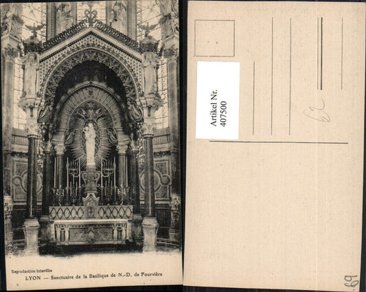 407500,Rhone-Alpes Rhone Lyon Sanctuaire de la Basilique de Fourviere Kirche Altar