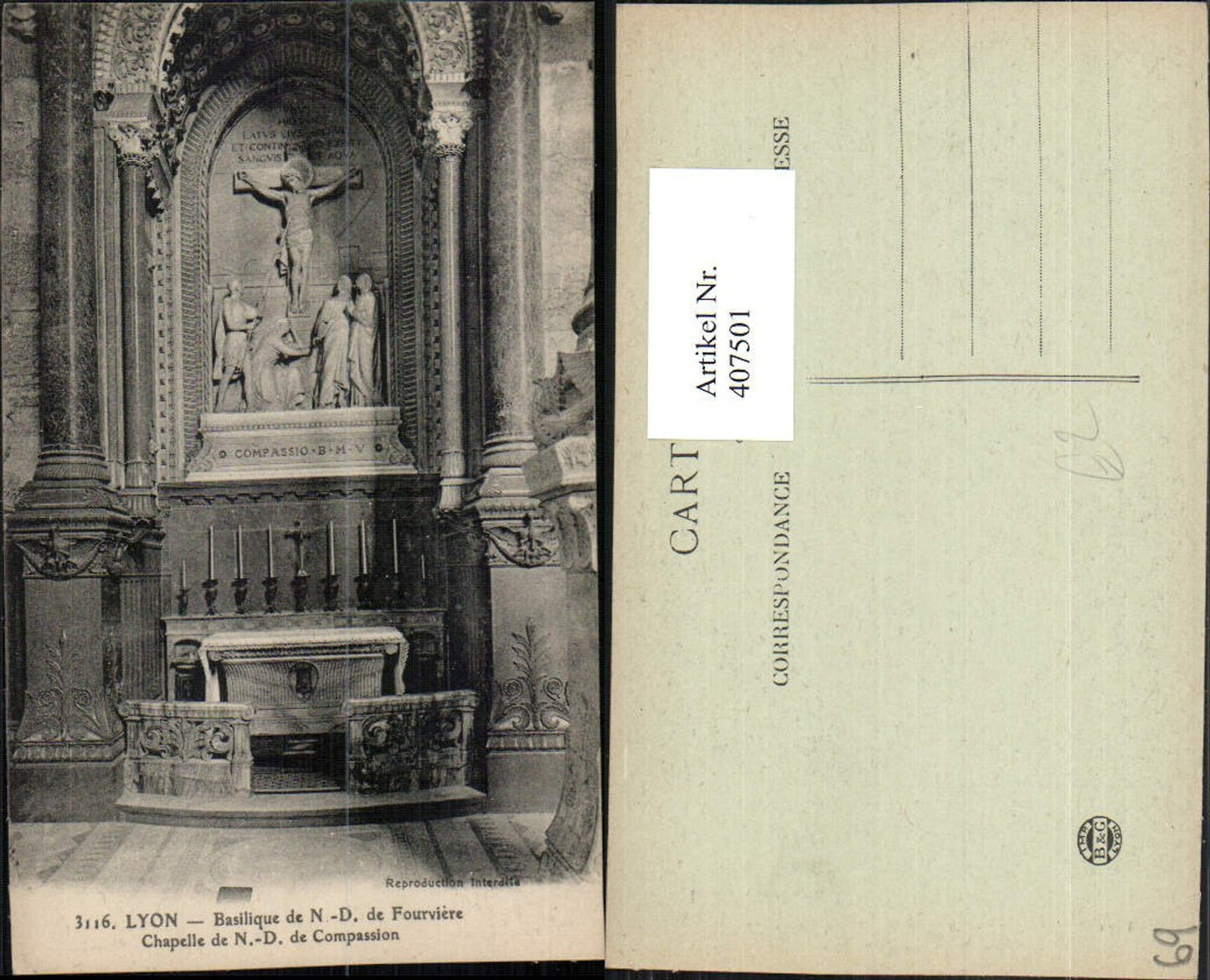 407501,Rhone-Alpes Rhone Lyon Basilique de Notre-Dame Fourviere Chapelle Kapelle Altar