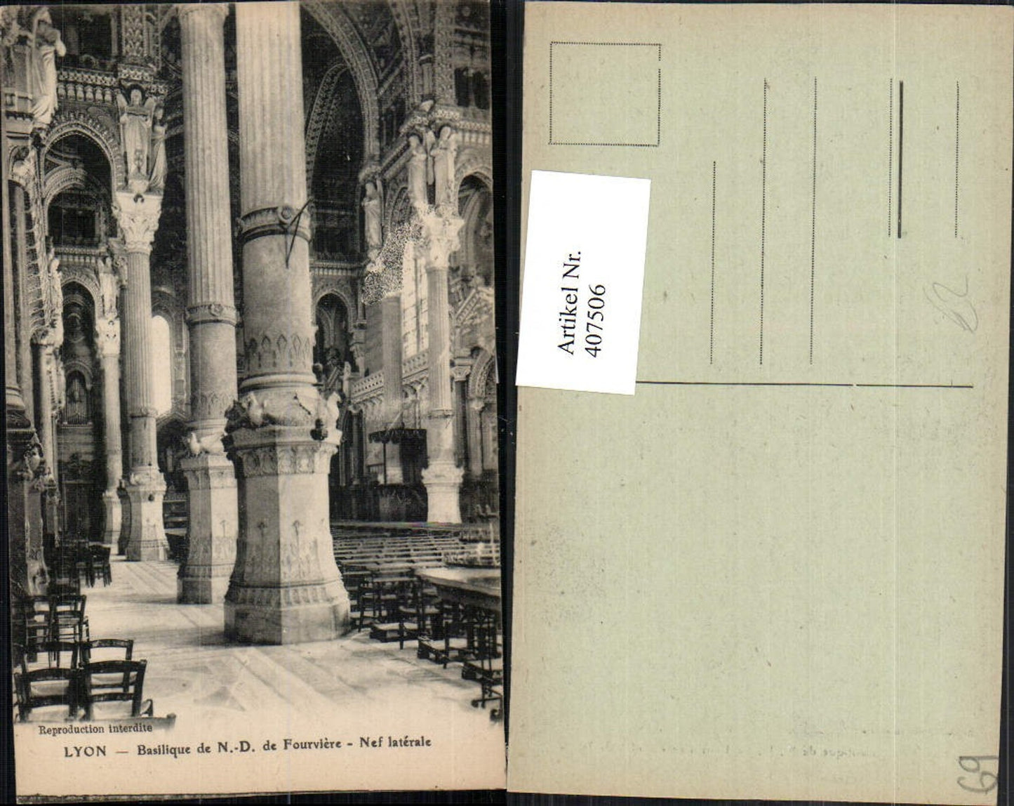 407506,Rhone-Alpes Rhone Lyon Basilique de Notre-Dame Fourviere Kirche Interieur