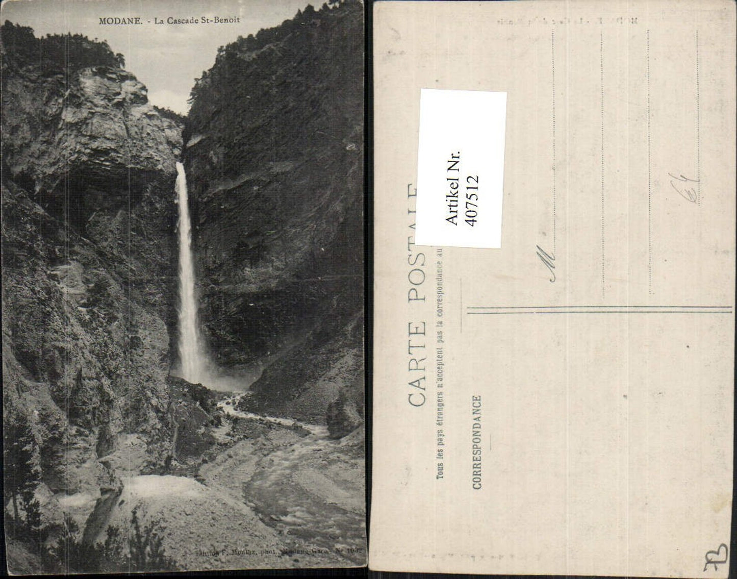 407512,Rhone-Alpes Savoie Modane La Cascade St-Benoit Wasserfall