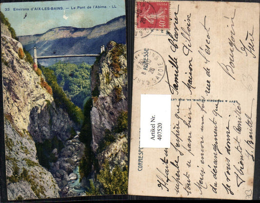 407520,Rhone-Alpes Savoie Aix-les-Bains Pont de l'Abime Brücke