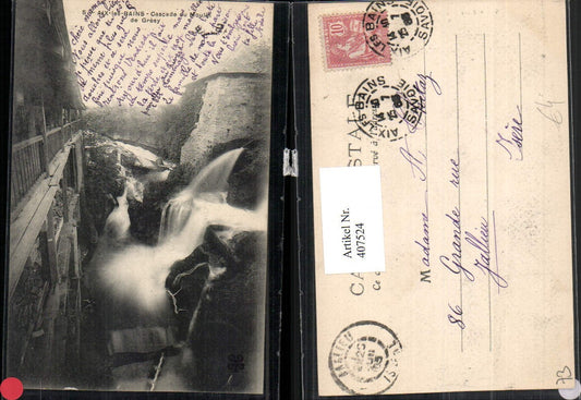 407524,Rhone-Alpes Savoie Aix-les-Bains Cascade du Moulin de Gresy Wasserfall Mühle