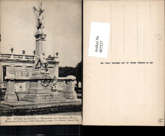 407527,Rhone-Alpes Haute-Savoie Evian-les-Bains Monument aux Enfants d'Evian