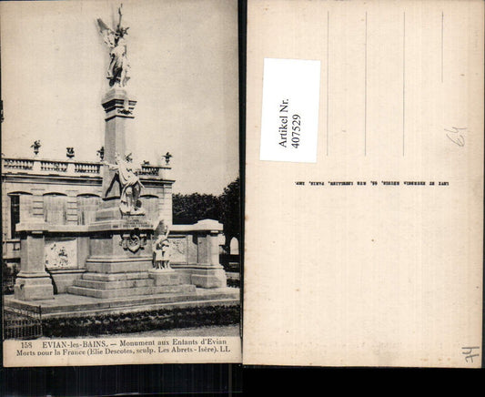 407529,Rhone-Alpes Haute-Savoie Evian-les-Bains Monument aux Enfants d'Evian