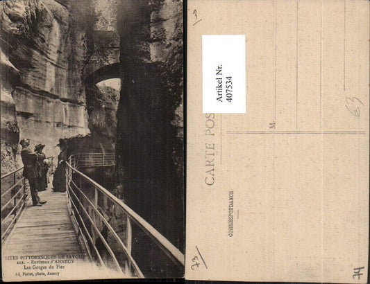 407534,Rhone-Alpes Haute-Savoie Annecy Les Gorges du Fier Schlucht Brücke