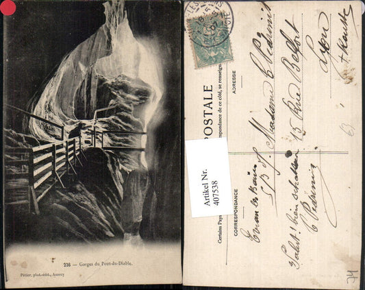 407538,Rhone-Alpes Haute-Savoie Gorges du Pont-du-Diable Schlucht