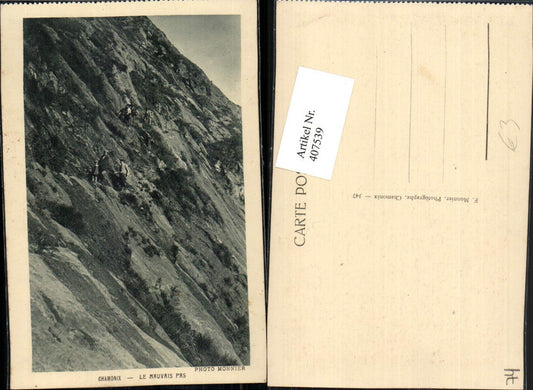 407539,Rhone-Alpes Haute-Savoie Chamonix Le Mauvais pas Felswand