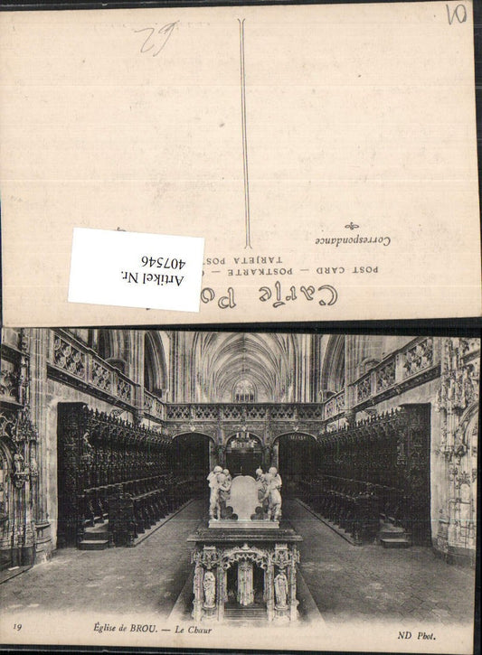 407546,Rhone-Alpes Ain Eglise de Brou Le Choeur Kirche Chor