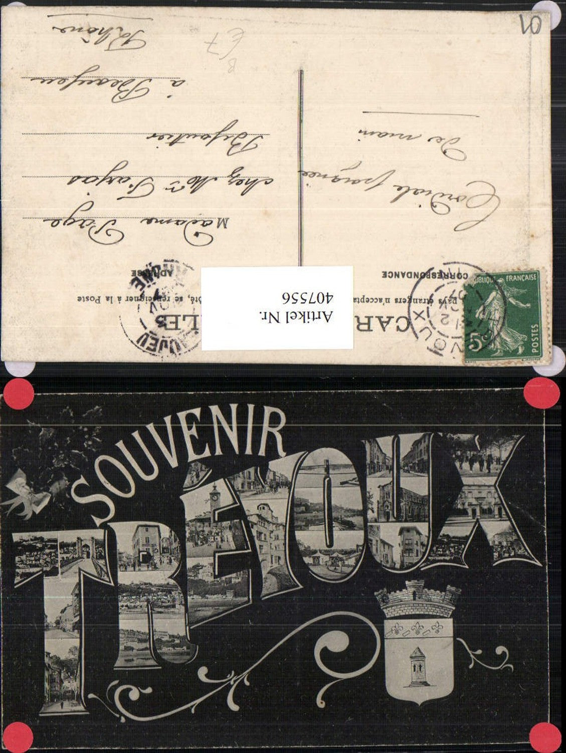 407556,Rhone-Alpes Ain Trevoux Buchstaben Collage Mehrbildkarte