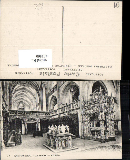 407560,Rhone-Alpes Ain Eglise de Brou Le choeur Kirche Chor