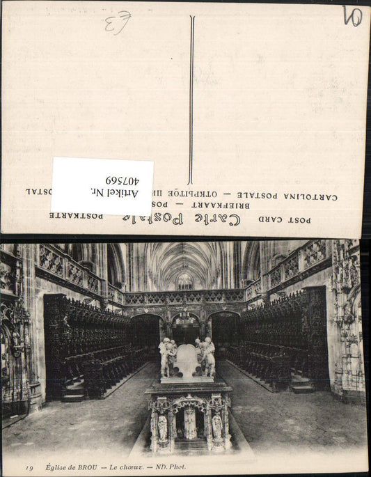 407569,Rhone-Alpes Ain Eglise de Brou Le Choeur Kirche Chor
