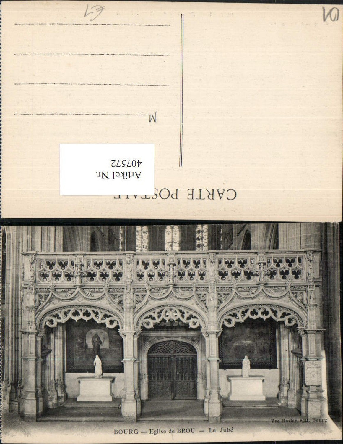 407572,Rhone-Alpes Ain Bourg Eglise de Brou Le Jube Kirche Lettner