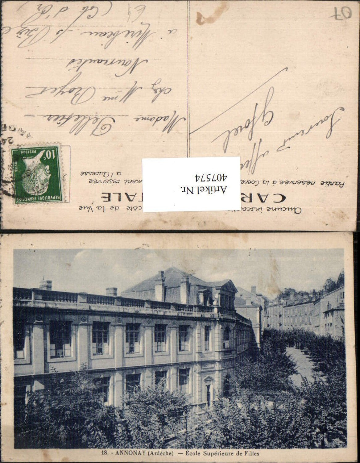 407574,Rhoen-Alpes Ardeche Annonay Ecole Superieure de Filles Schule