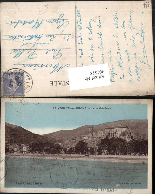 407578,Rhoen-Alpes Ardeche La Voulte-sur-Rhone Vue Generale Totale