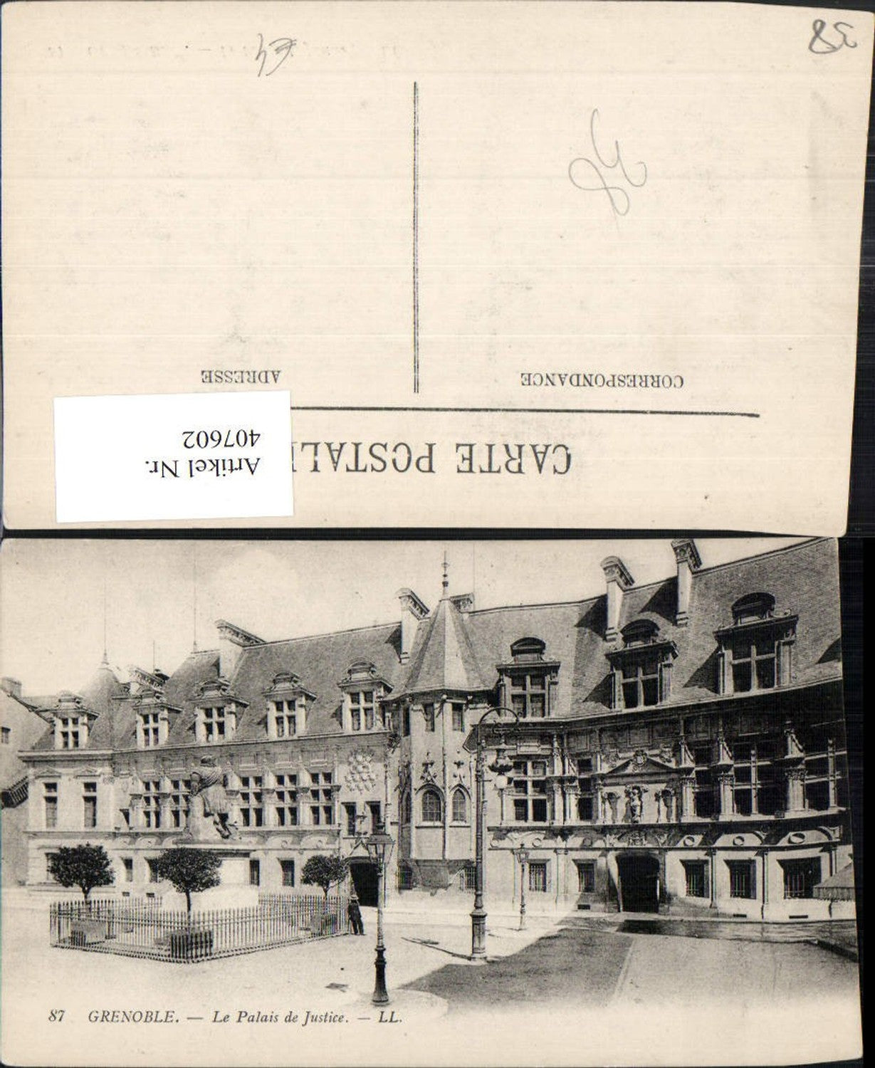 407602,Rhone-Alpes Isere Grenoble Le Palais de Justice Justizpalast