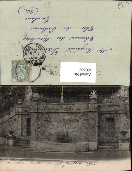 407607,Rhone-Alpes Isere Uriage La Fontaine Brunnen